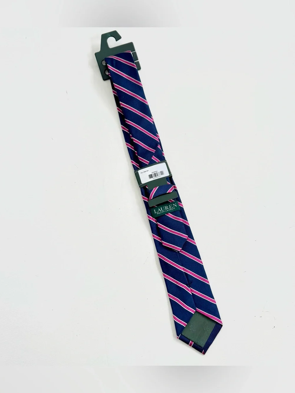 LAUREN Ralph Lauren Boys Silk Stripe Classic Tie Blue Pink White